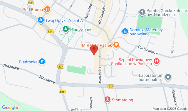 Punkt Pobrań Diagnostyki – Pasłęk, ul. Władysława Jagiełły 26