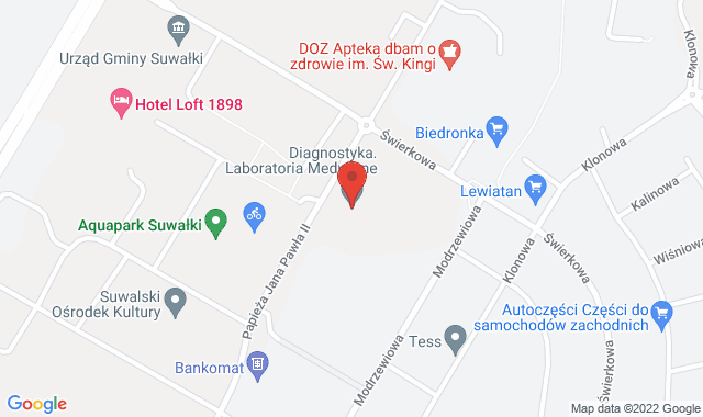 Punkt Pobrań Diagnostyki – Suwałki, ul. Papieża Jana Pawła II 16/U1