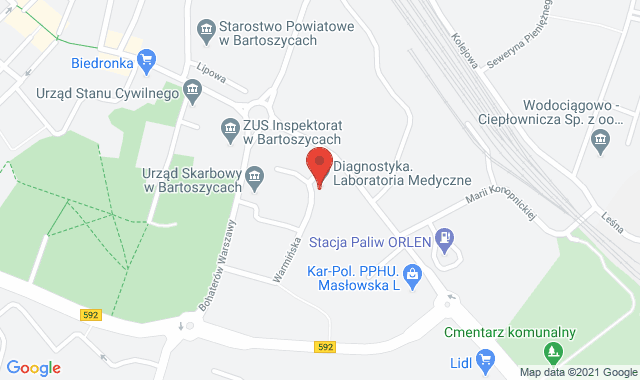 Punkt Pobrań Diagnostyki – Bartoszyce, ul. Warmińska 26