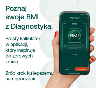poznaj swoje BMI z Diagnostyką. Prosty kalkulator w aplikacji, który inspiruje do zdrowych zmian. Zrób krok ku lepszemu samopoczuciu.