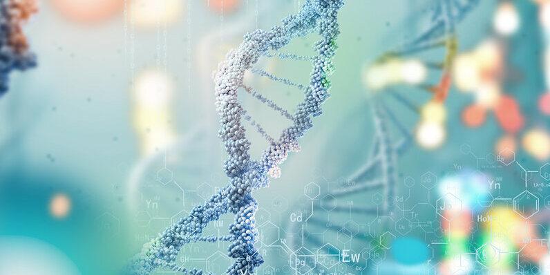 Polimorfizm genetyczny - czym jest, rodzaje i diagnostyka. Na zdjęciu łańcuch DNA.