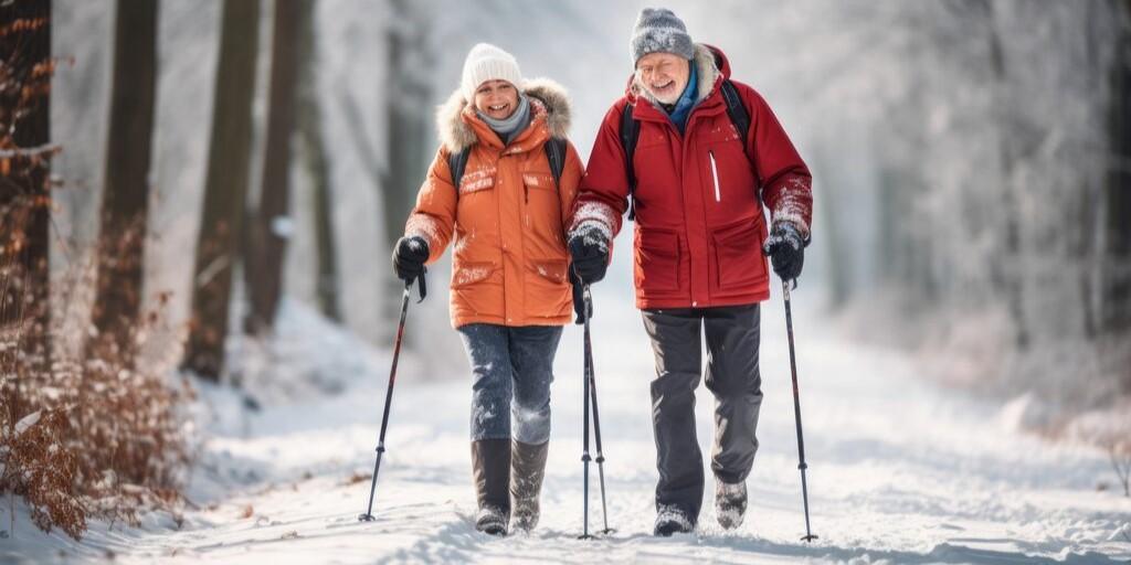 hipotermia - para osób spacerująca zimą